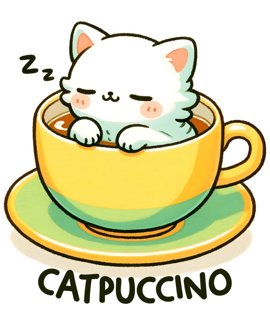 Catpuccino Design - DTF Ready To Press