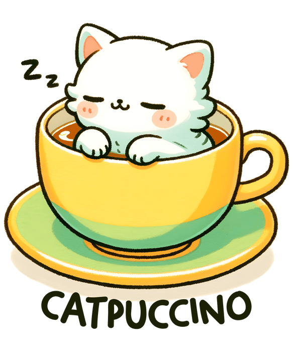 Catpuccino Design - DTF Ready To Press