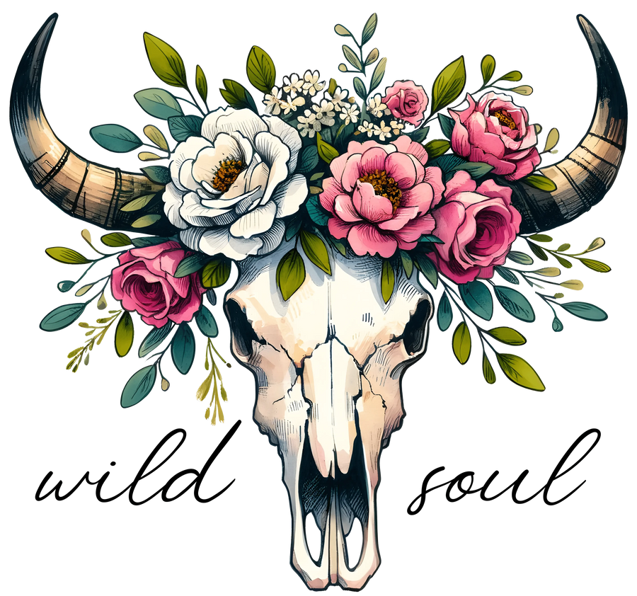 Diseño de Wild Soul Cow Junkie: DTF listo para imprimir