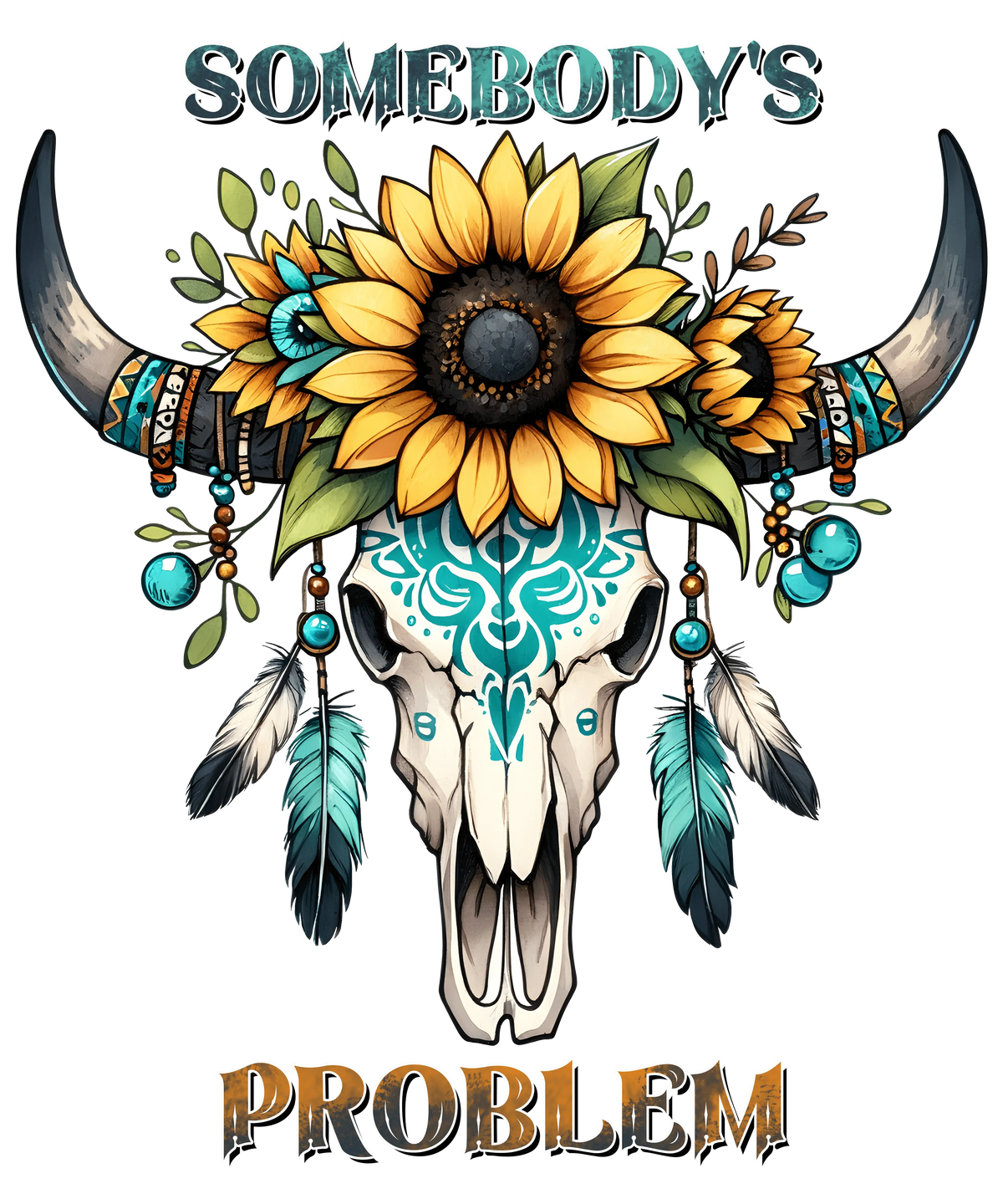 Somebody's Problem Cow Design - DTF Ready To Press