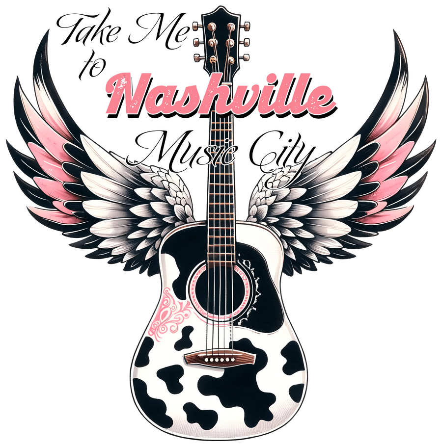 Llévame a Nashville Music City Western Design - DTF listo para imprimir