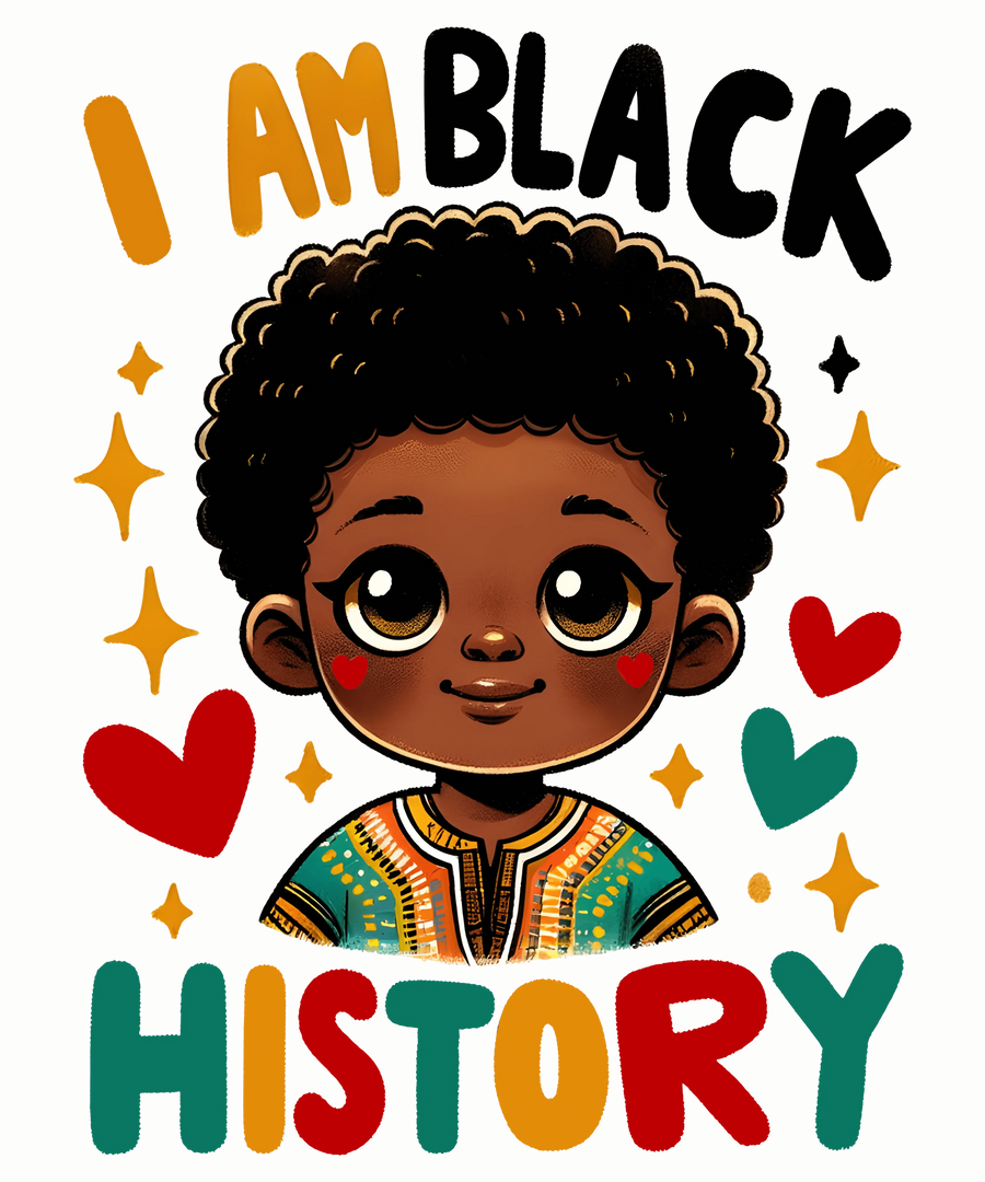 I Am Black History Boy Graphic Ready to Press