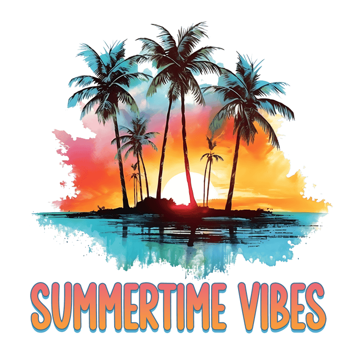 Cool Summertime Vibes  Design - DTF Ready To Press