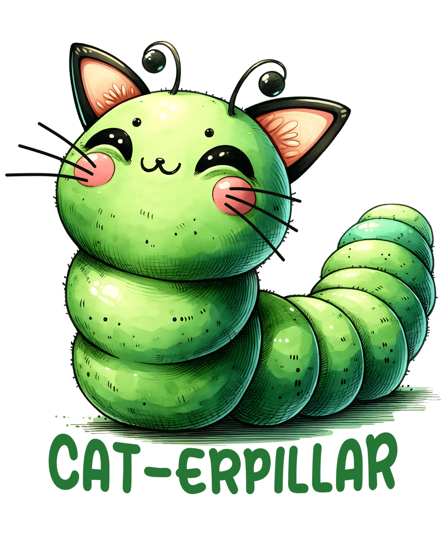 Cat-erpillar Design - DTF Ready To Press
