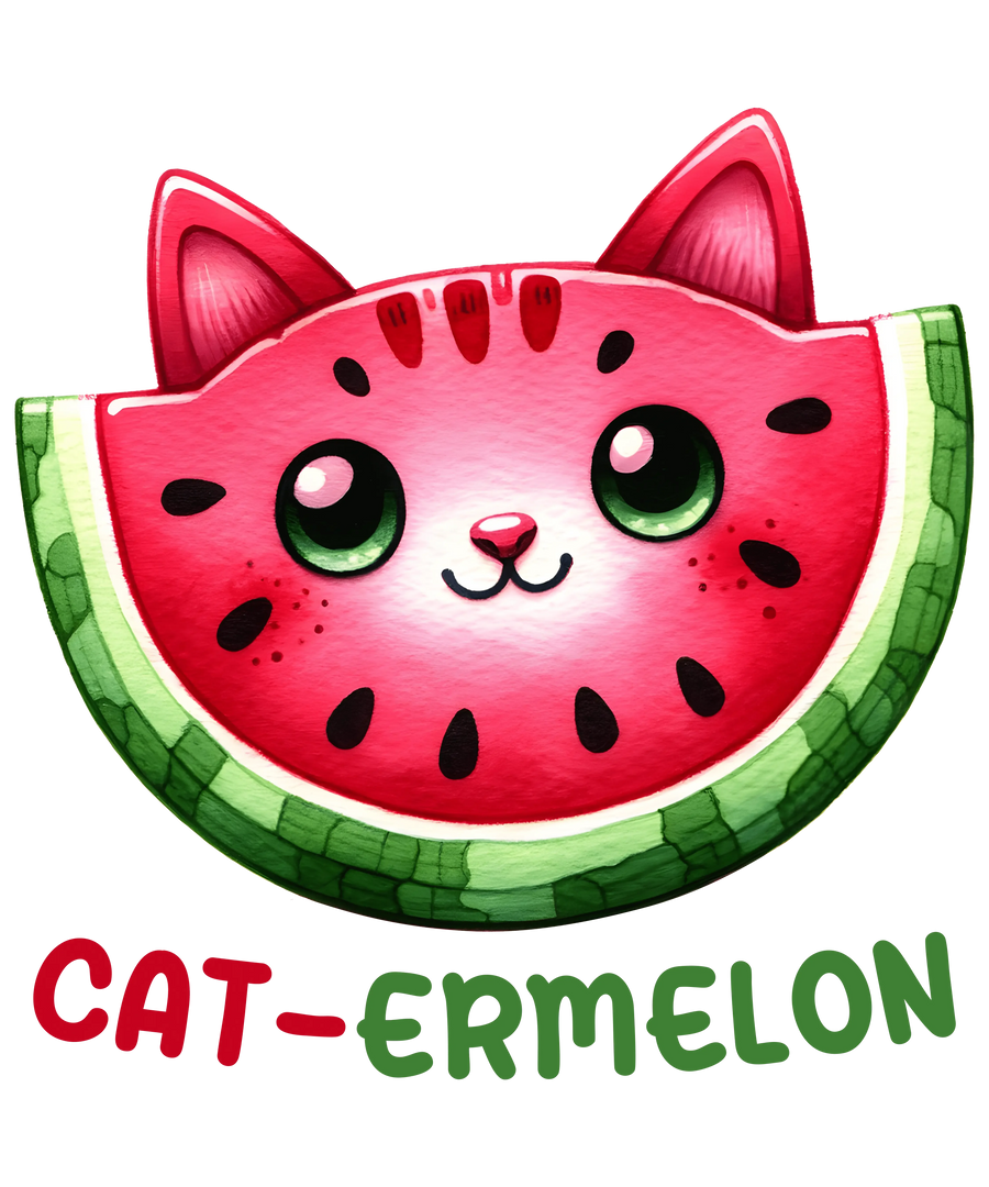 Cat-ermelon Design - DTF Ready To Press