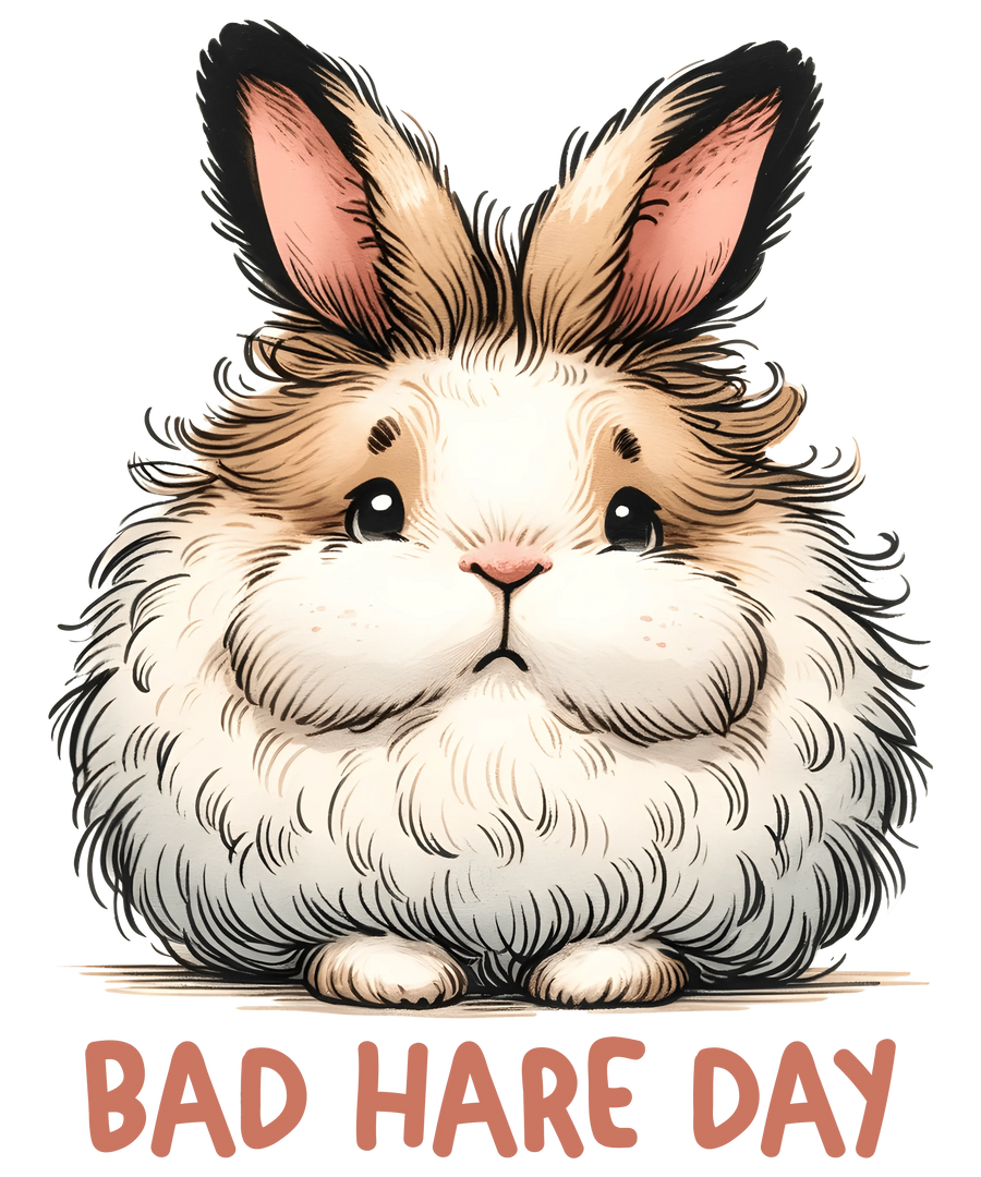 Bad Hare Day Design - DTF Ready To Press