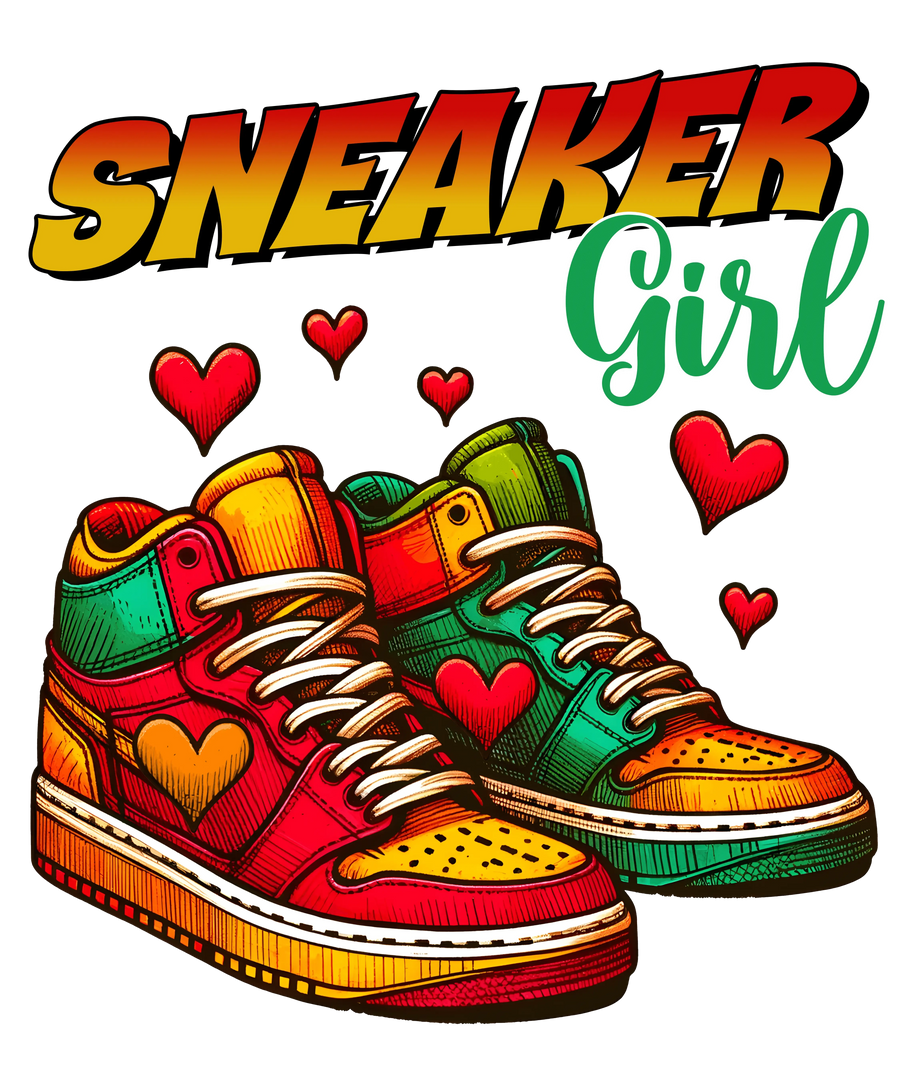 Sneaker Girl Juneteenth Design - DTF Ready To Press