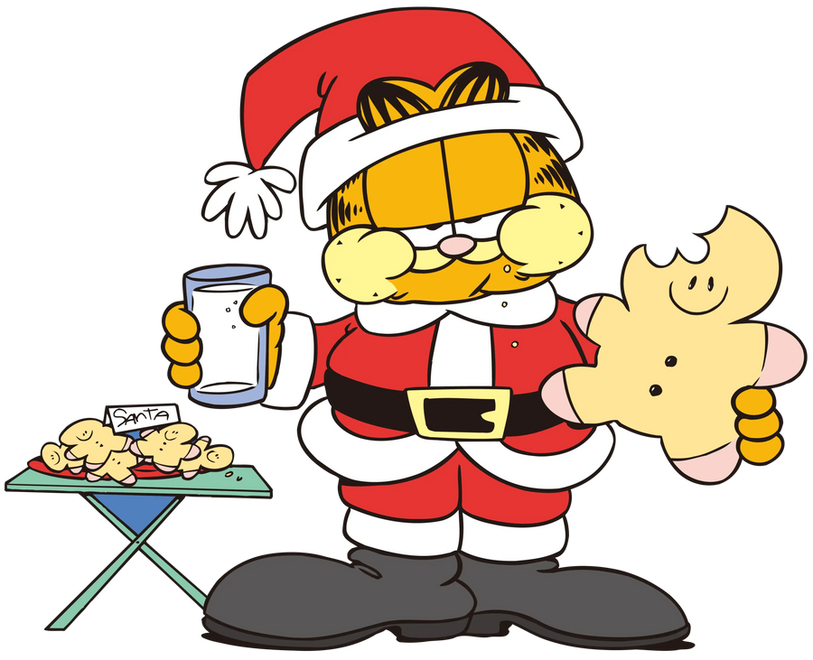 Santa Garfield Design - DTF Ready To Press