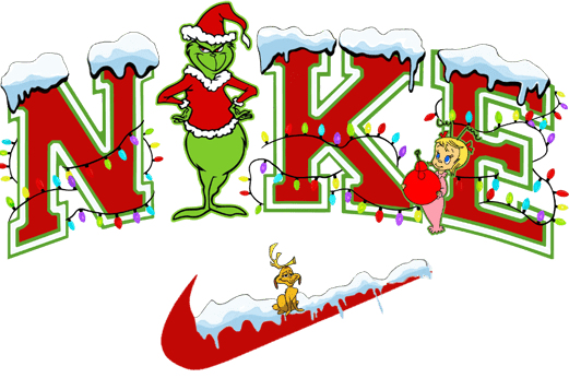 Grinch Nike Christmas Design - DTF Ready To Press