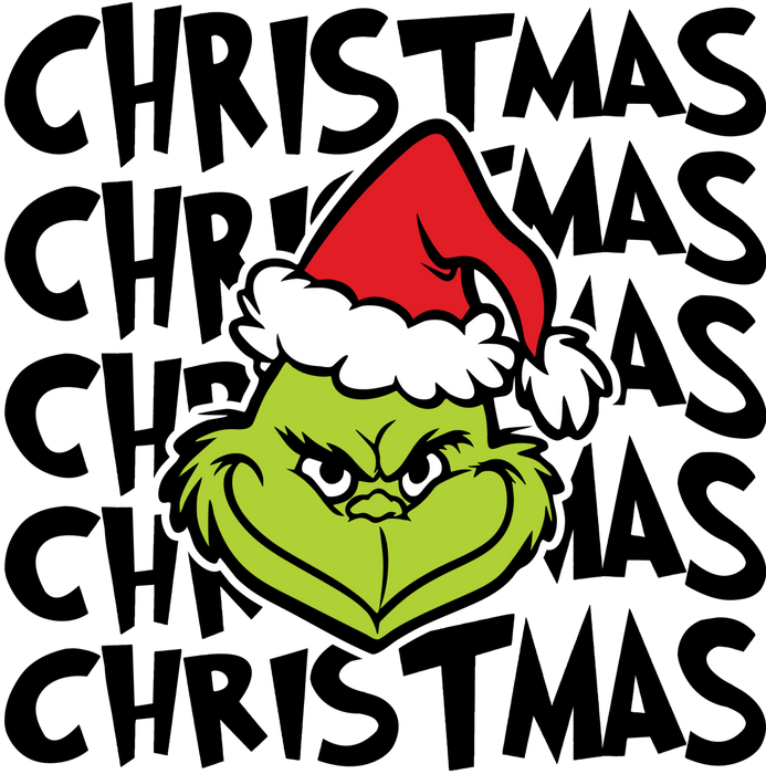 Christmas Grinch Design - DTF Ready To Press