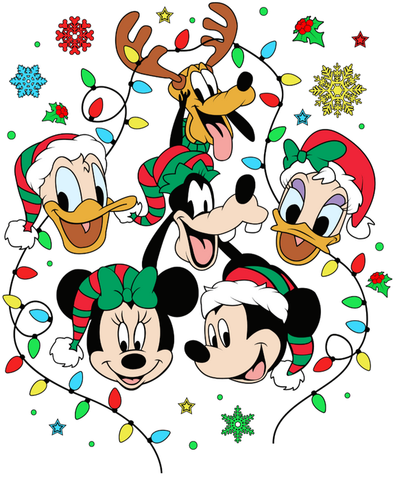 Disney Mickey Mouse Christmas Design - DTF Ready To Press