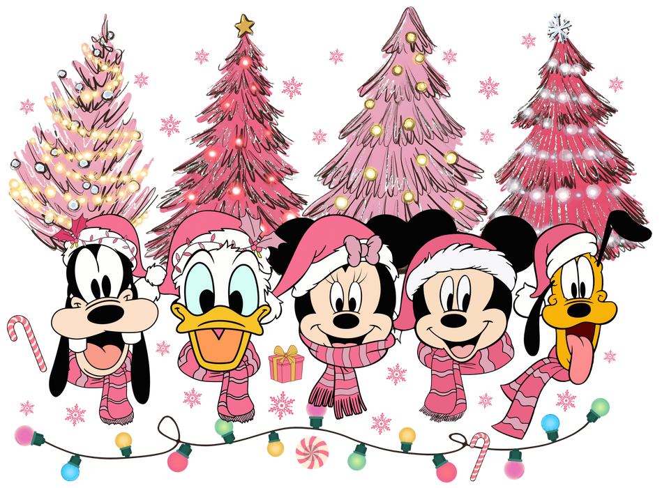 Mickey Mouse Christmas Tree Design - DTF Ready To Press