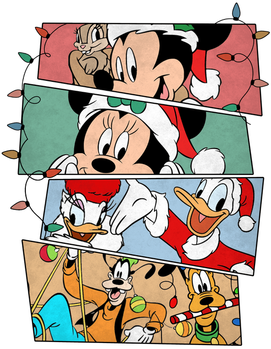 Mickey Mouse Christmas Design - DTF Ready To Press