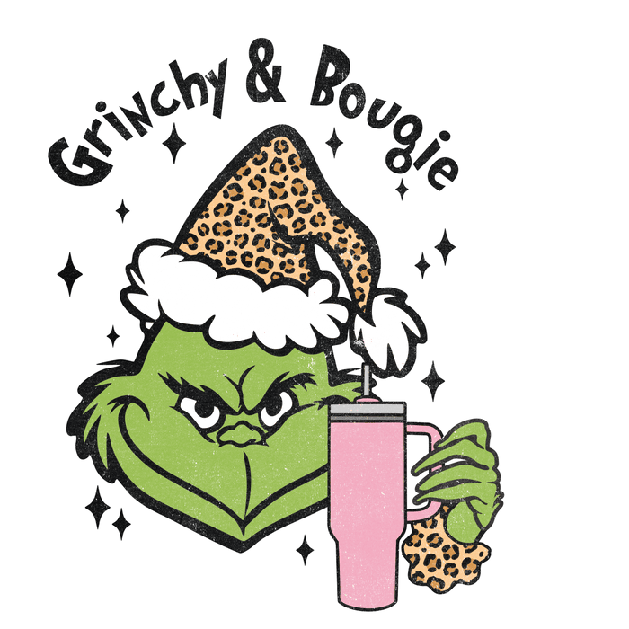 Grinchy Bougie Christmas Design - DTF Ready To Press