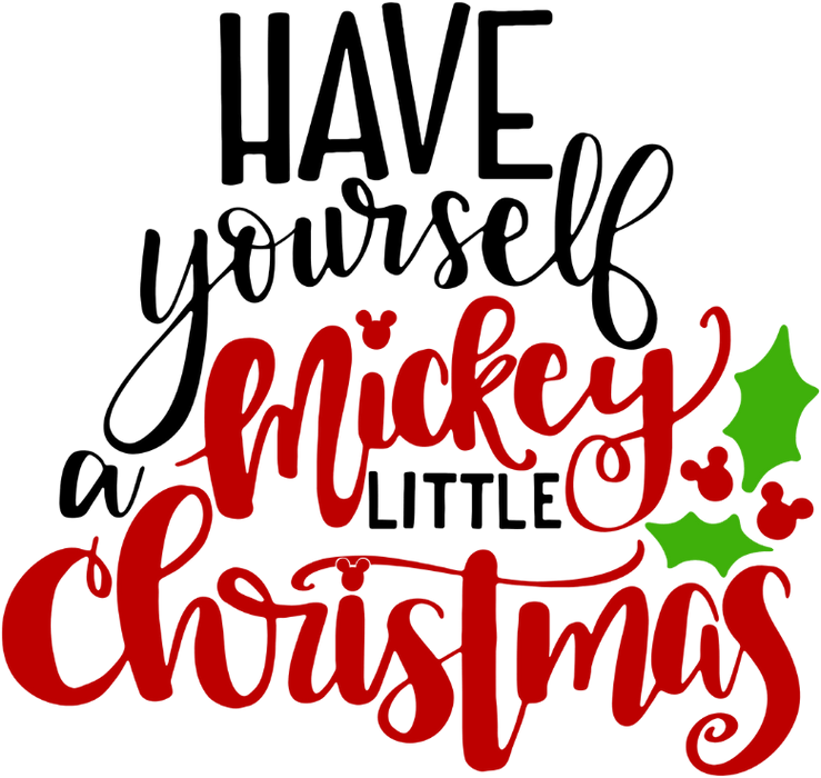 Little Mickey Christmas Design - DTF Ready To Press