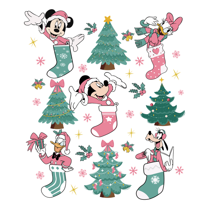 Disney Mickey Mouse Christmas Design - DTF Ready To Press