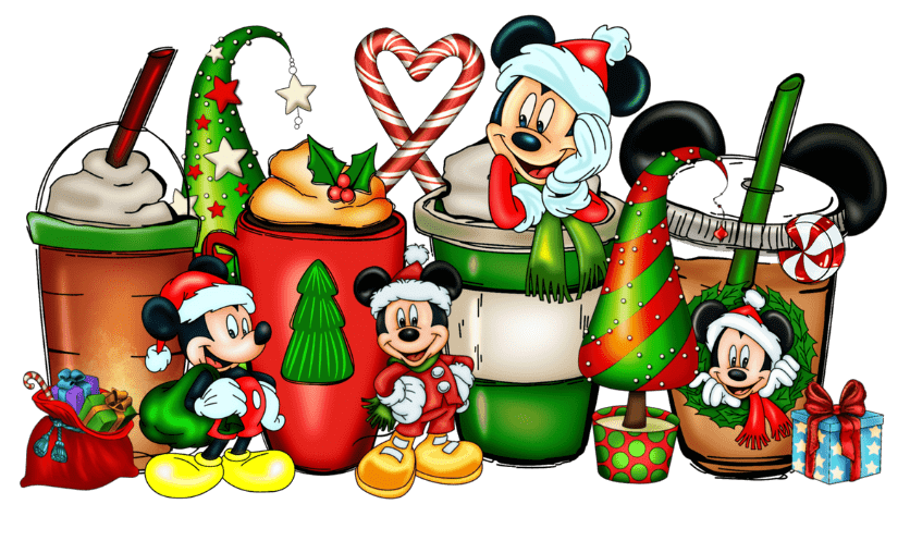 Mickey Mouse Christmas Cups Design - DTF Ready To Press