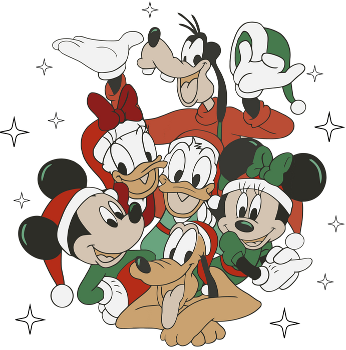 Mickey Mouse Christmas Design - DTF Ready To Press