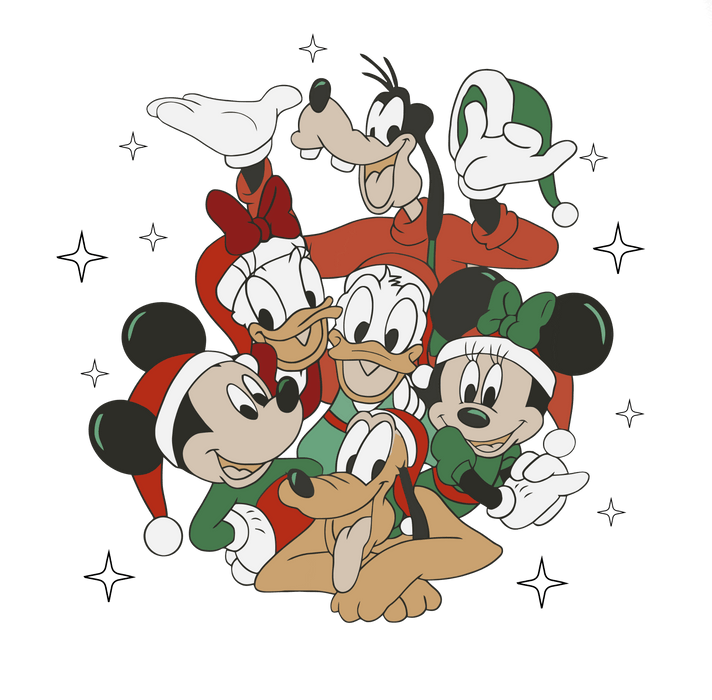 Mickey Mouse Christmas Design - DTF Ready To Press