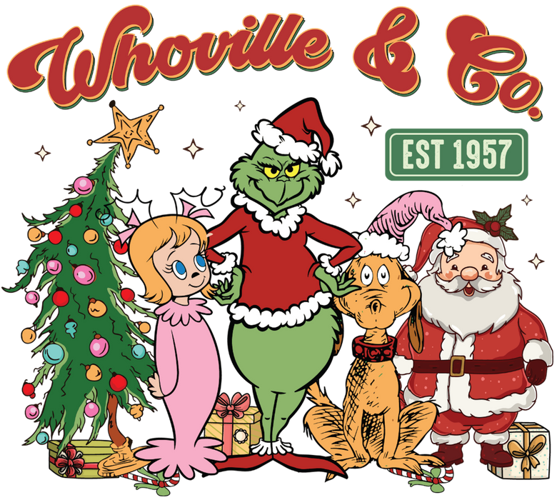 Whoville Co. Christmas Grinch Design - DTF Ready To Press