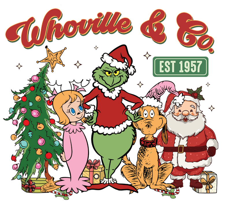 Whoville Co. Christmas Grinch Design - DTF Ready To Press