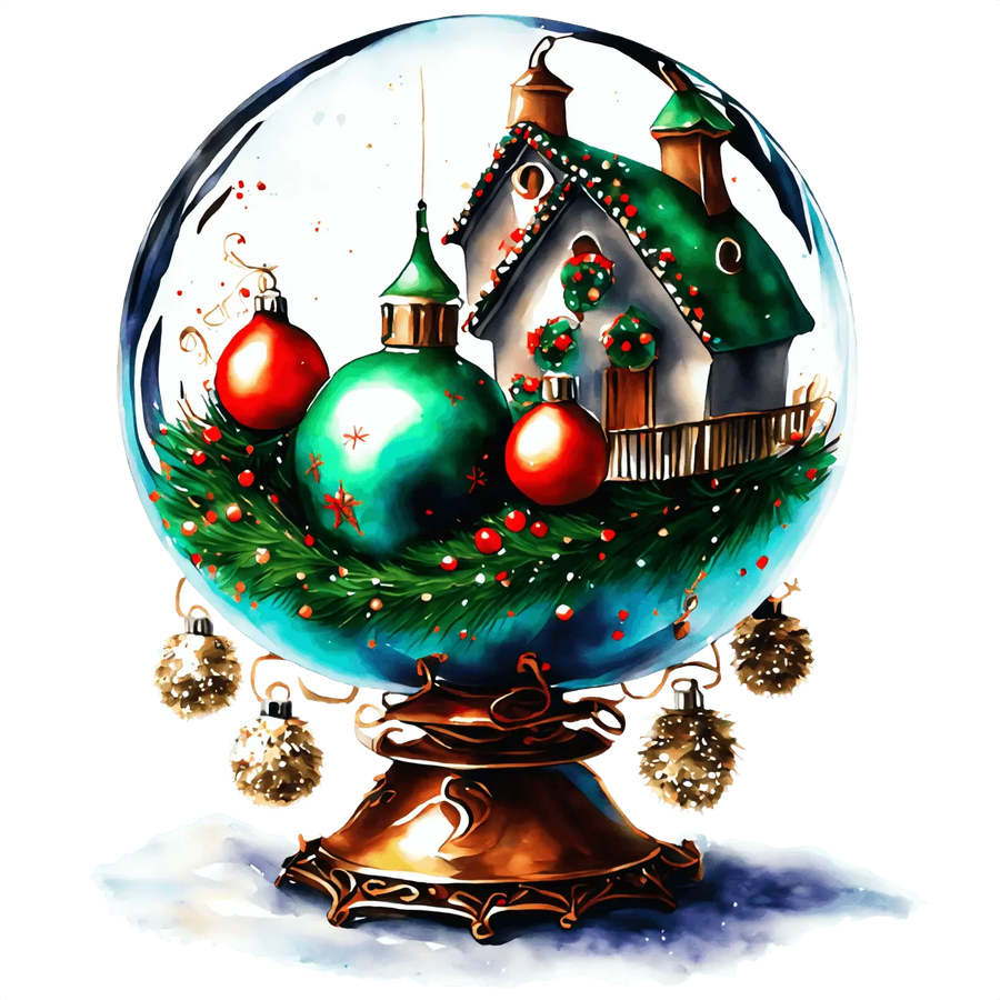 Christmas Snow Globe Design - DTF Ready To Press