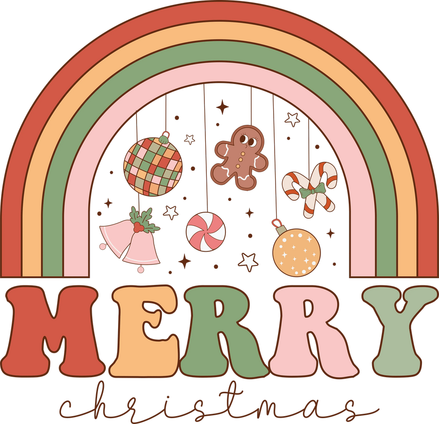Merry Christmas Design - DTF Ready To Press