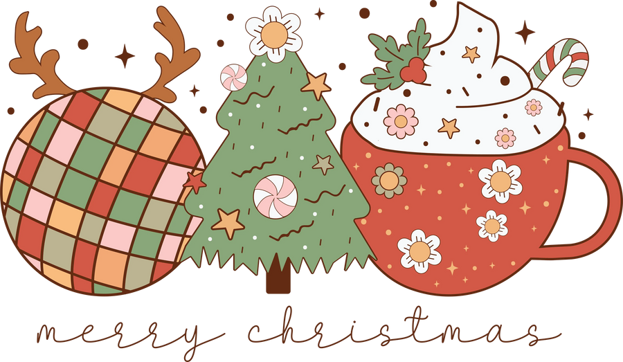 Merry Christmas Design - DTF Ready To Press