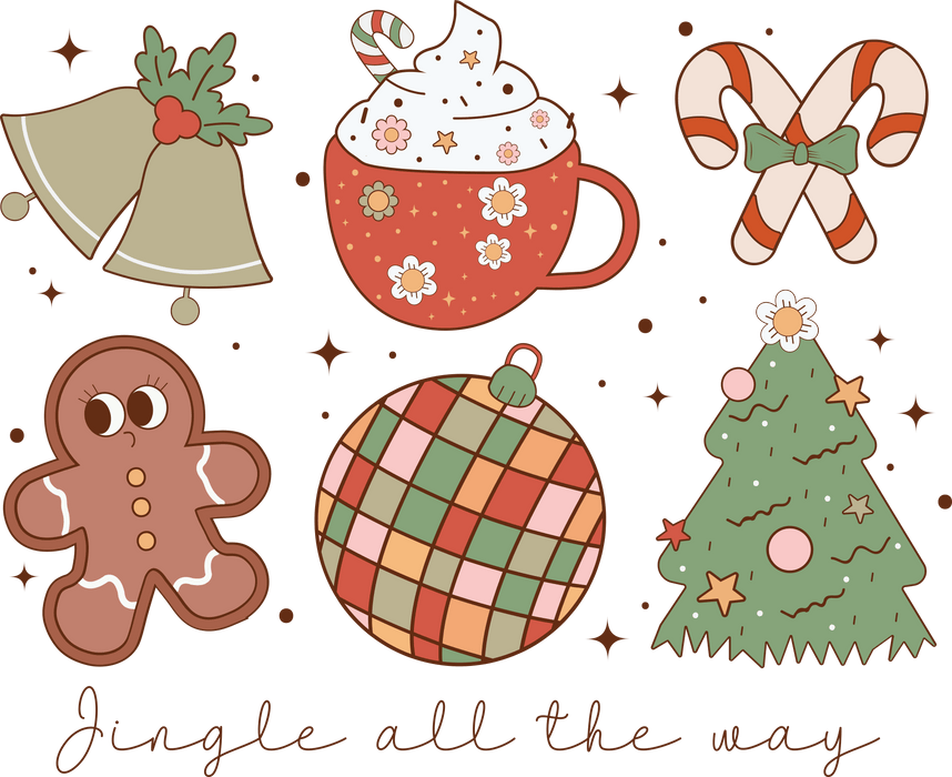 Jingle All The Way Christmas Design - DTF Ready To Press