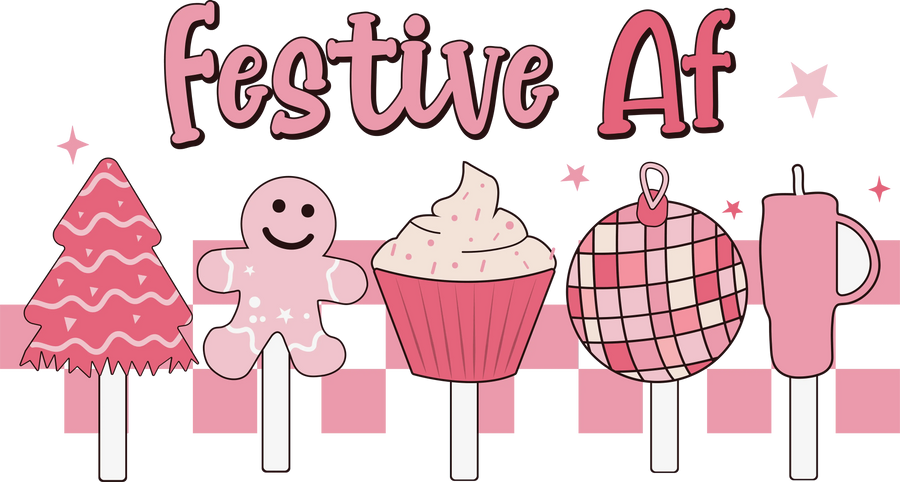Festive Af Christmas Design - DTF Ready To Press