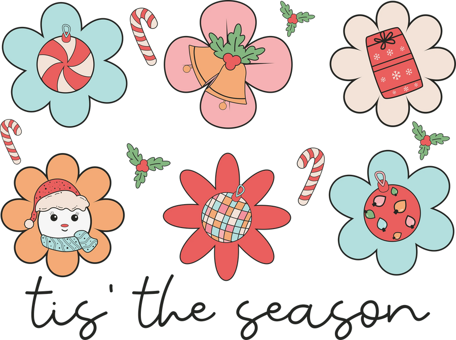 Tis The Season Christmas Design - DTF Ready To Press