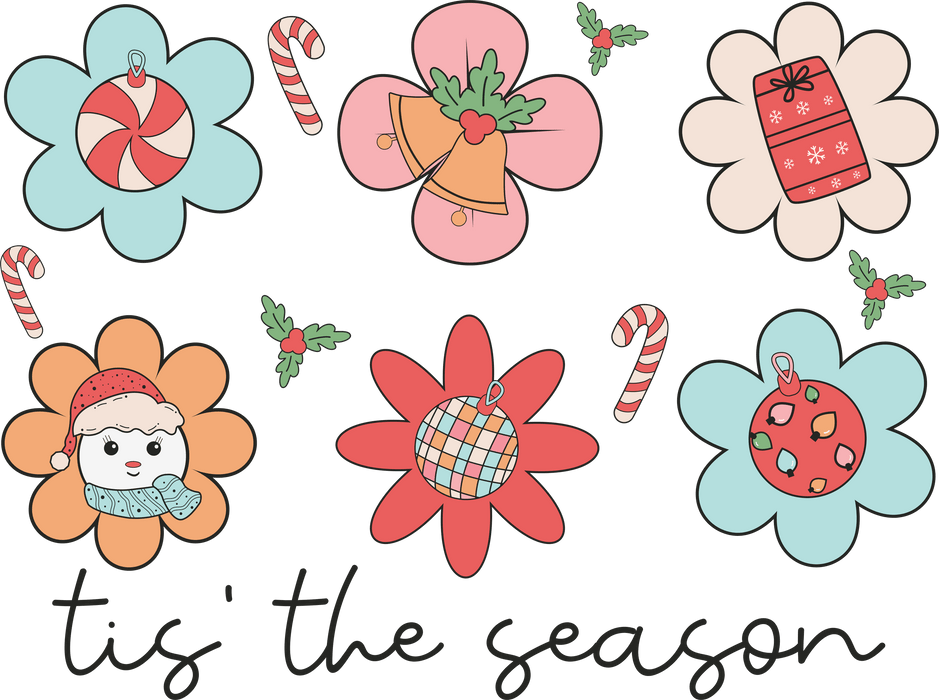 Tis The Season Christmas Design - DTF Ready To Press