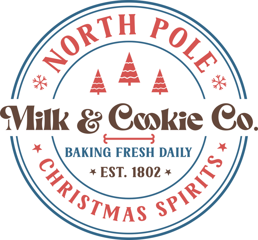 Milk Cookie Co. Christmas Design - DTF Ready To Press