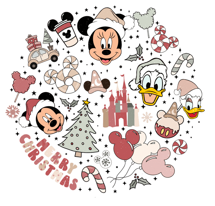 Mickey Mouse Christmas Design - DTF Ready To Press