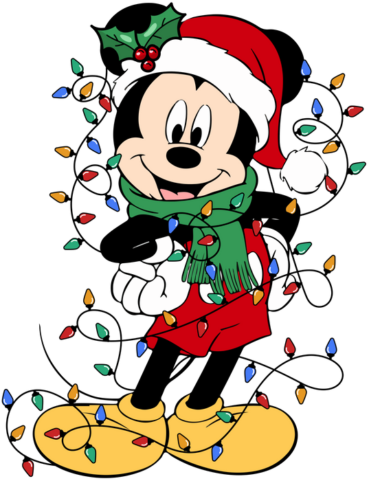 Mickey Mouse Christmas Design - DTF Ready To Press