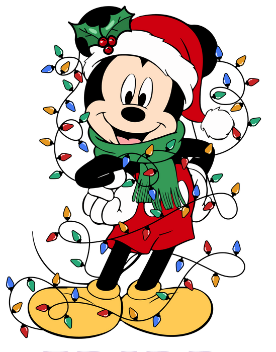 Mickey Mouse Christmas Design - DTF Ready To Press