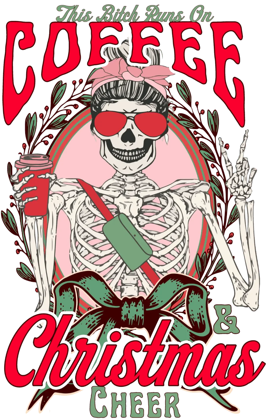 Coffee Christmas Design - DTF Ready To Press