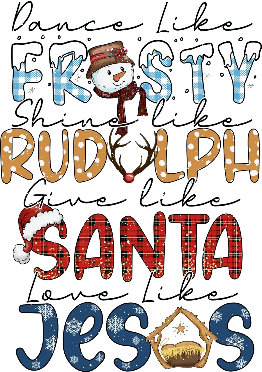 Santa Jesus Christmas Design - DTF Ready To Press