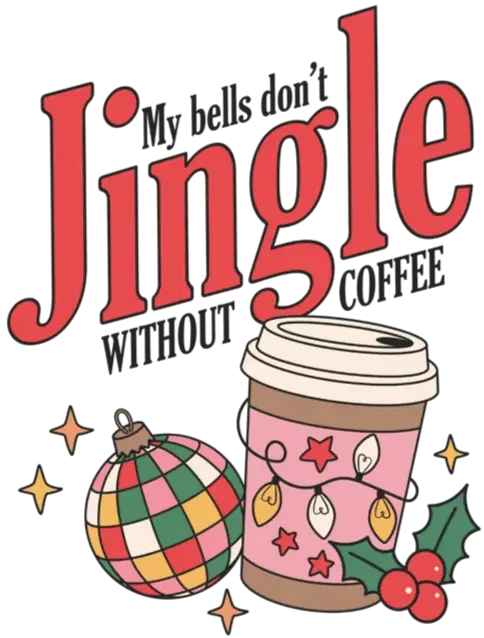 Jingle Bells Christmas Design - DTF Ready To Press