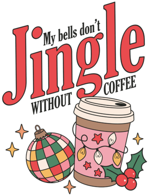 Jingle Bells Christmas Design - DTF Ready To Press