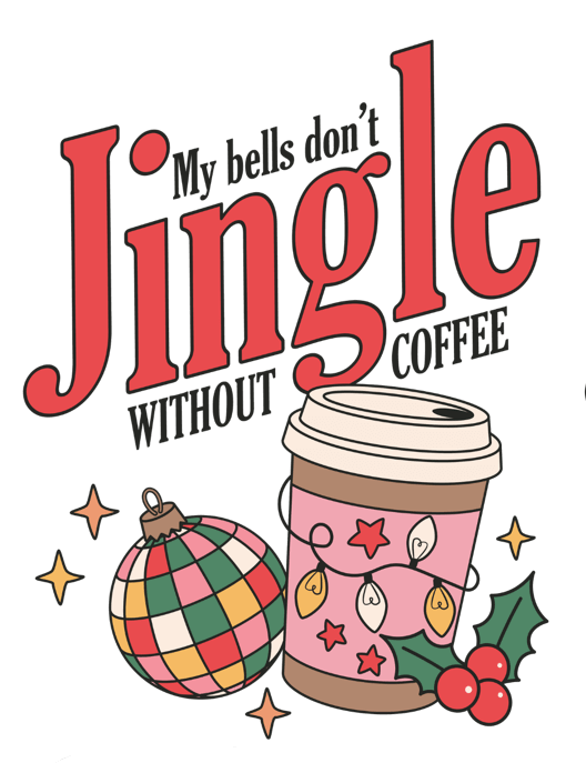 Jingle Bells Christmas Design - DTF Ready To Press