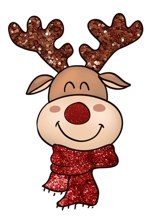 Cute Reindeer Christmas Design - DTF Ready To Press