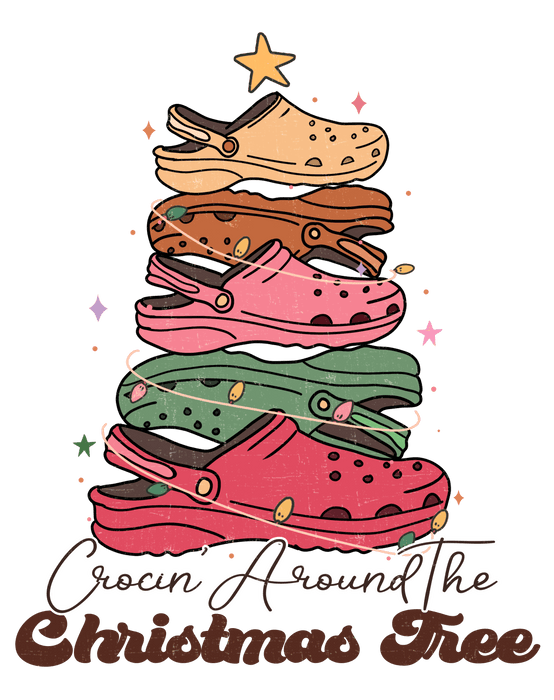 Christmas Tree Crocs Design - DTF Ready To Press