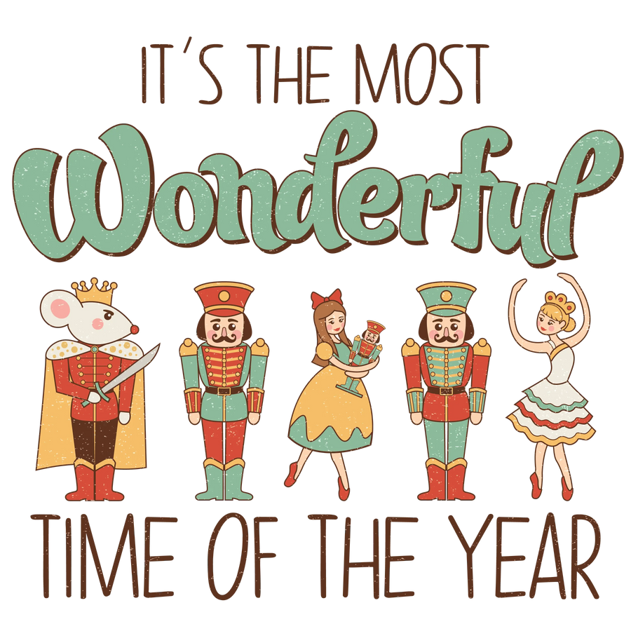 Wonderful Time Of The Year Christmas Design - DTF Ready To Press