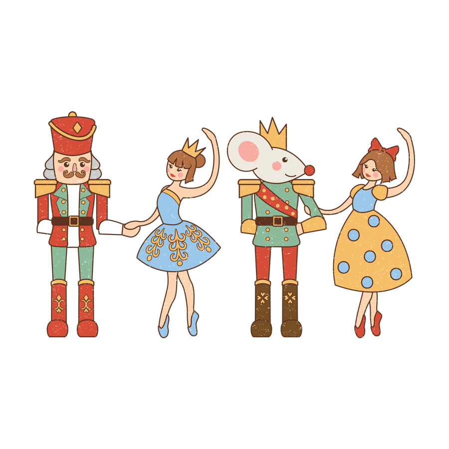 Nutcracker Ballet Christmas Design - DTF Ready To Press