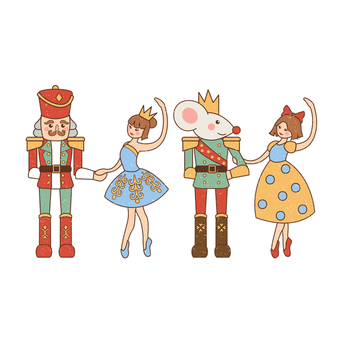 Nutcracker Ballet Christmas Design - DTF Ready To Press