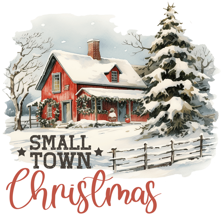 Small Town Christmas Design - DTF Ready To Press