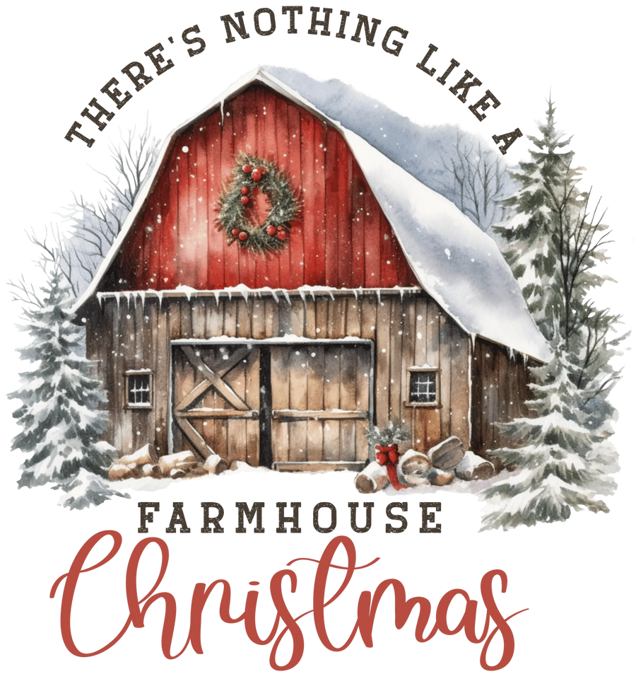 Farmhouse Christmas Design - DTF Ready To Press