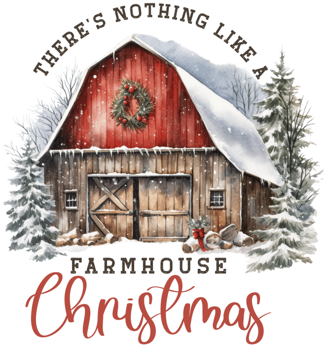 Farmhouse Christmas Design - DTF Ready To Press