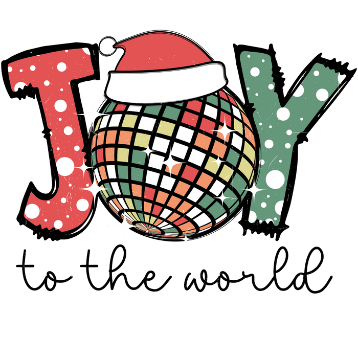 Joy To The World Christmas Design - DTF Ready To Press